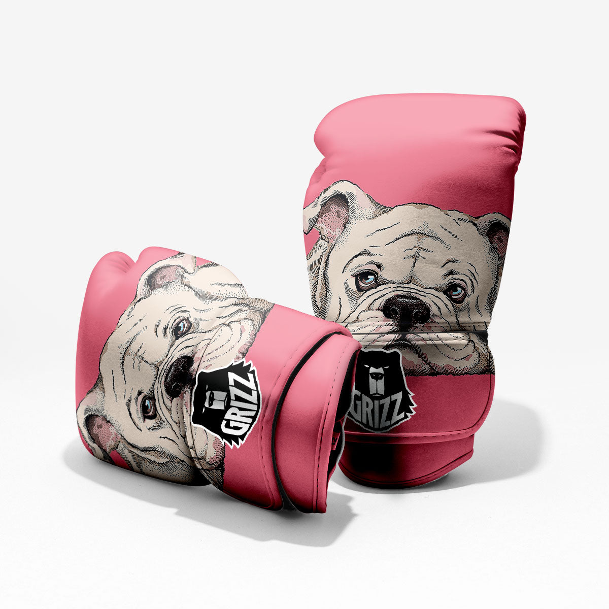 Portrait English Bulldog Print Pro Boxing Glove
