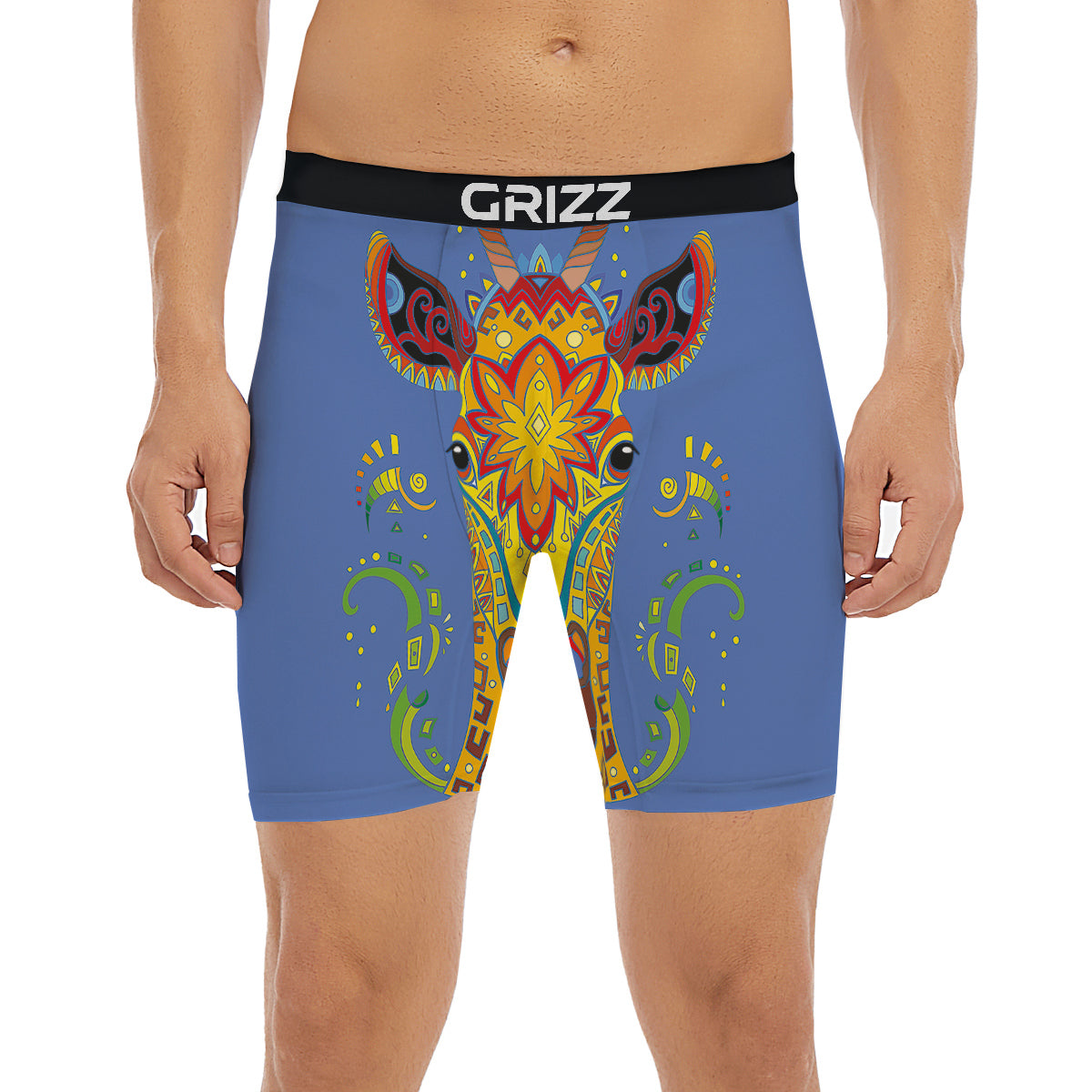 Portrait Giraffe Colorful Print Boxer Briefs-grizzshop
