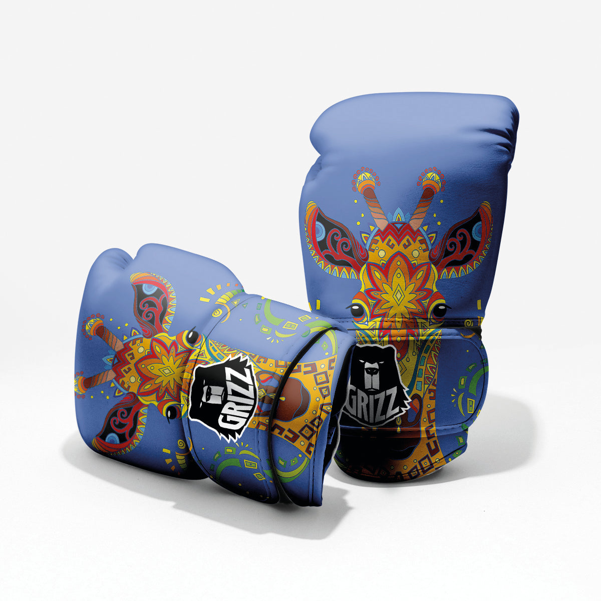 Portrait Giraffe Colorful Print Pro Boxing Glove