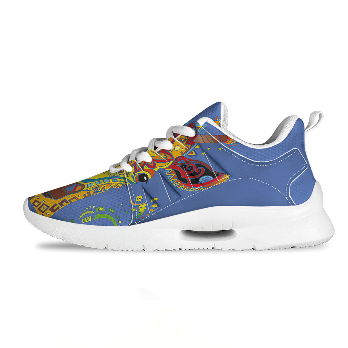 Portrait Giraffe Colorful Print Tennis Shoes-grizzshop