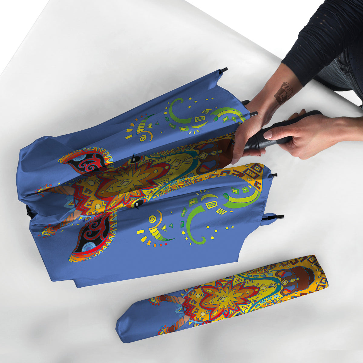 Portrait Giraffe Colorful Print Umbrella-grizzshop