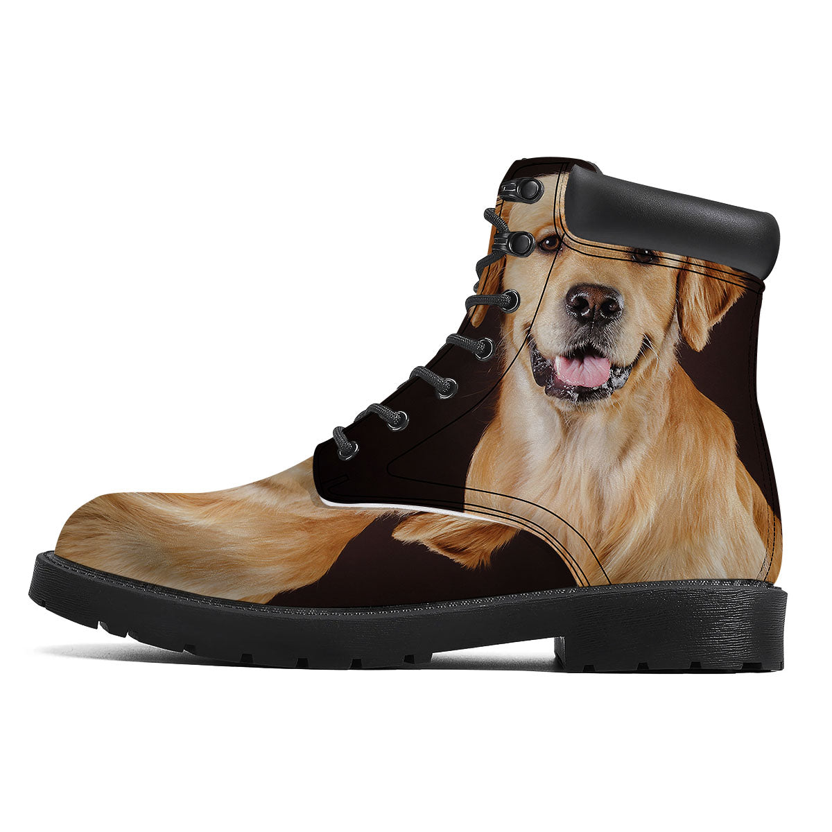 Portrait Golden Retriever Print Boots-grizzshop