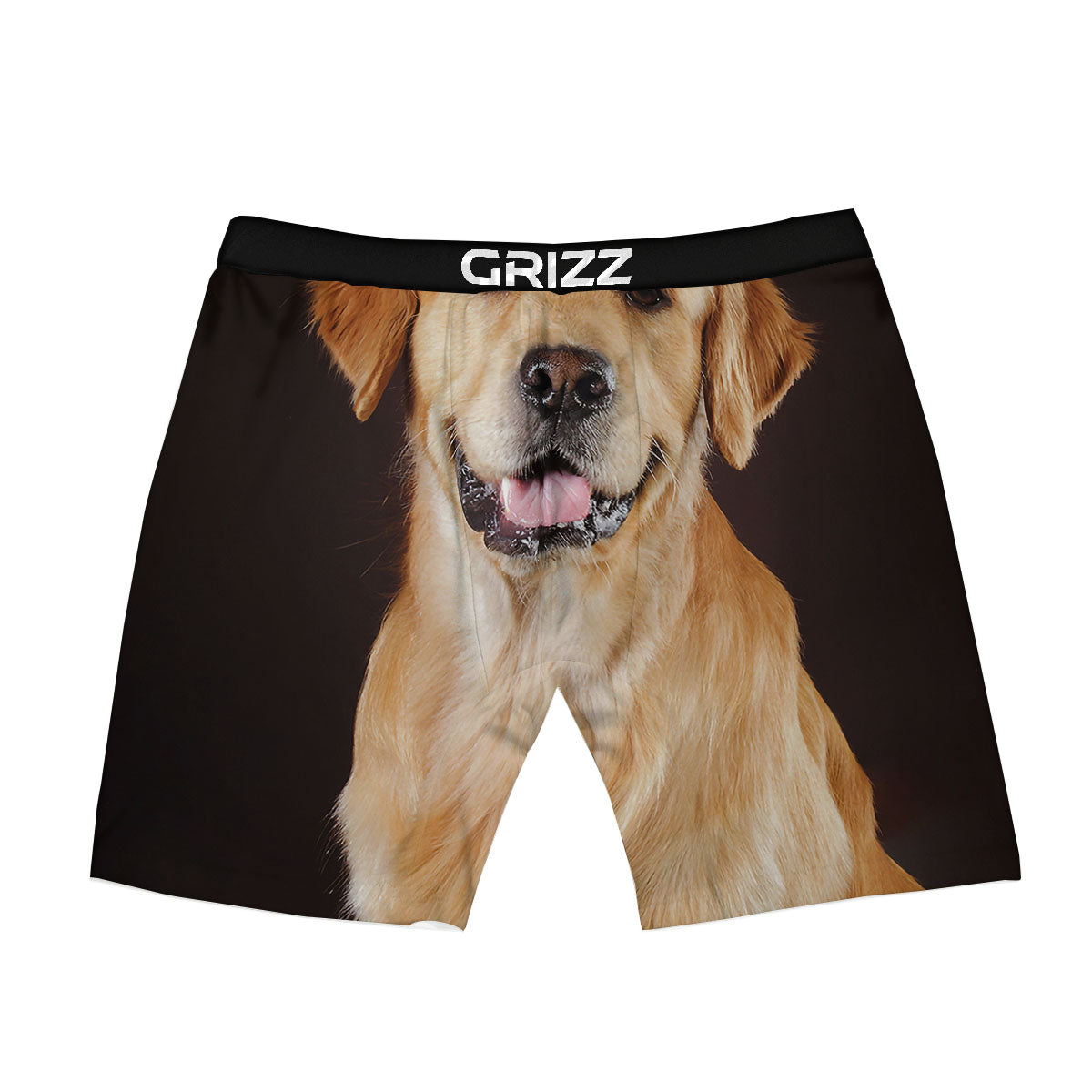 Portrait Golden Retriever Print Boxer Briefs-grizzshop