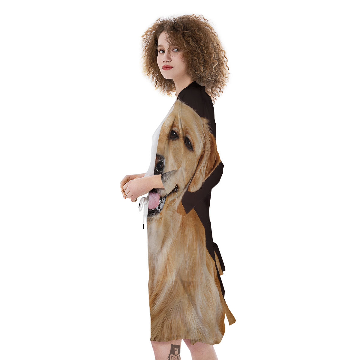 Portrait Golden Retriever Print Kimono-grizzshop