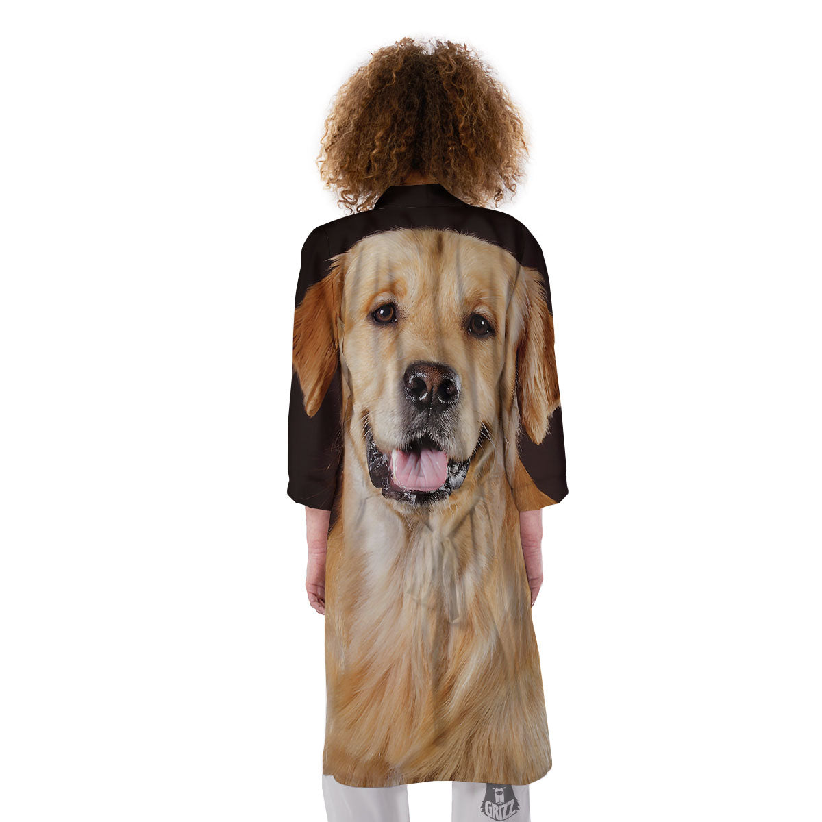 Portrait Golden Retriever Print Kimono-grizzshop