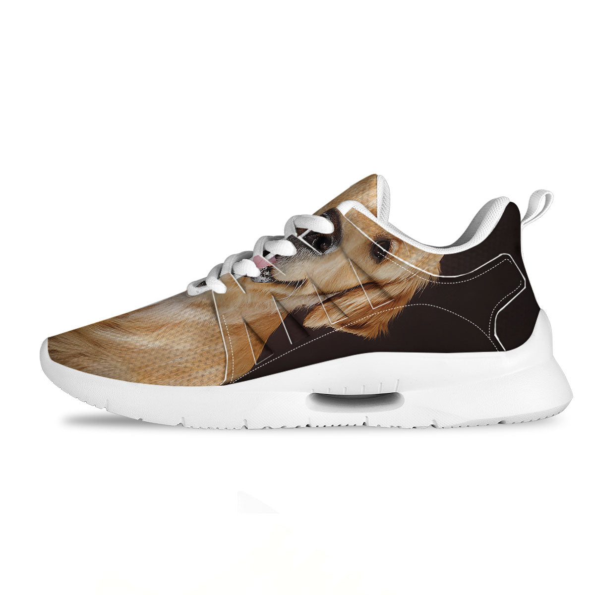 Portrait Golden Retriever Print Tennis Shoes-grizzshop