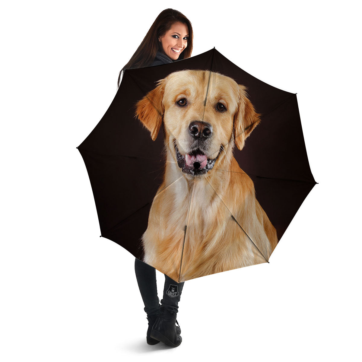 Portrait Golden Retriever Print Umbrella-grizzshop