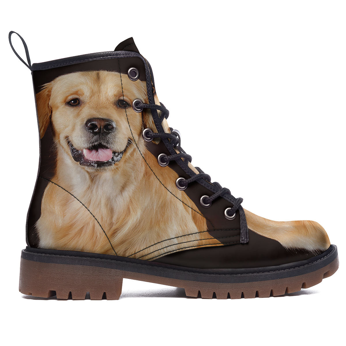 Portrait Golden Retriever Print Work Boots-grizzshop