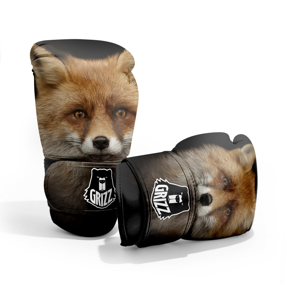 Portrait Head Fox Print Pro Boxing Glove