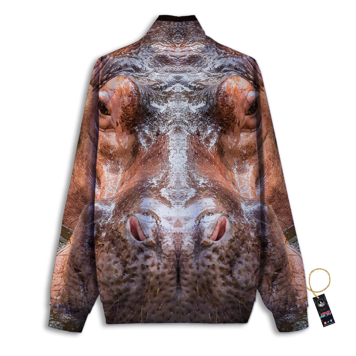 Portrait Hippo Print Track Jacket-grizzshop