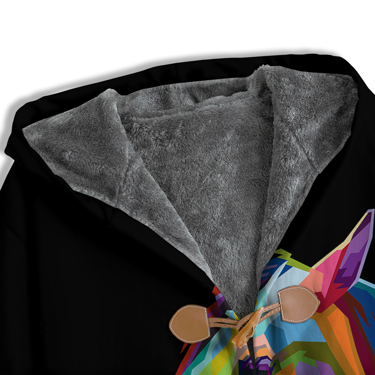 Portrait Horse Colorful Print Men's Windbreaker Jacket-grizzshop