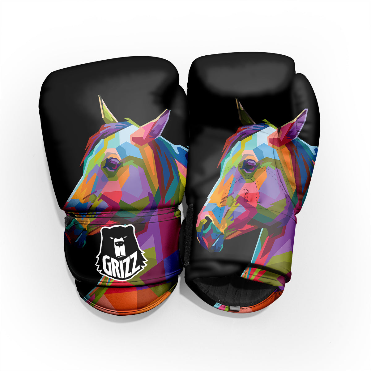 Portrait Horse Colorful Print Pro Boxing Glove