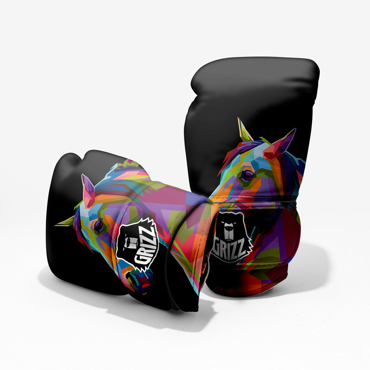 Portrait Horse Colorful Print Pro Boxing Glove