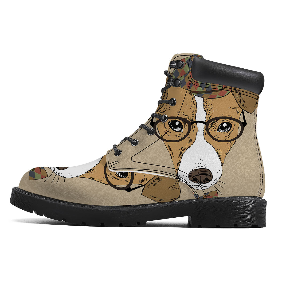 Portrait Jack Russell Terrier Print Boots-grizzshop