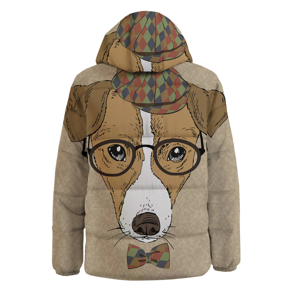 Portrait Jack Russell Terrier Print Down Jacket-grizzshop