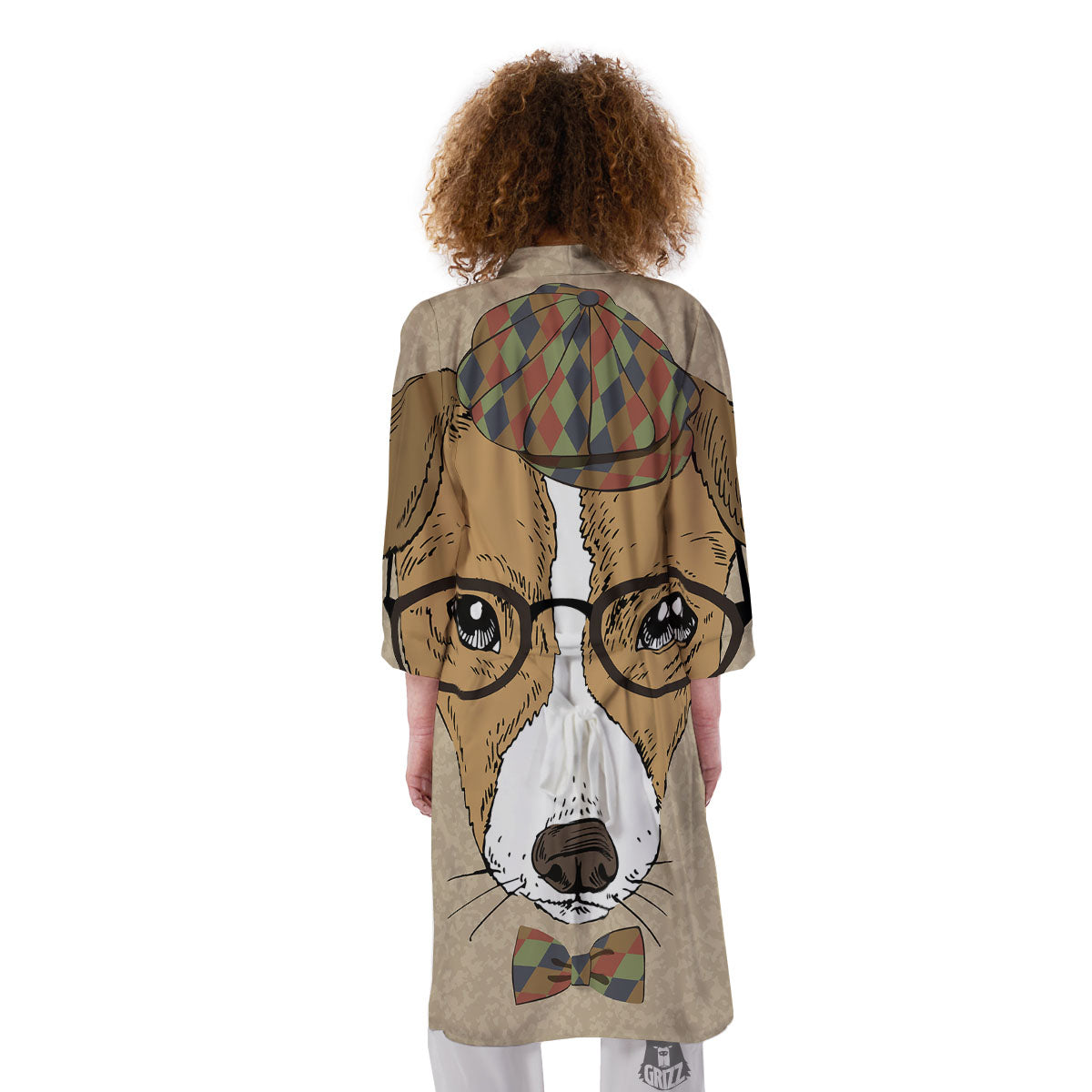 Portrait Jack Russell Terrier Print Kimono-grizzshop