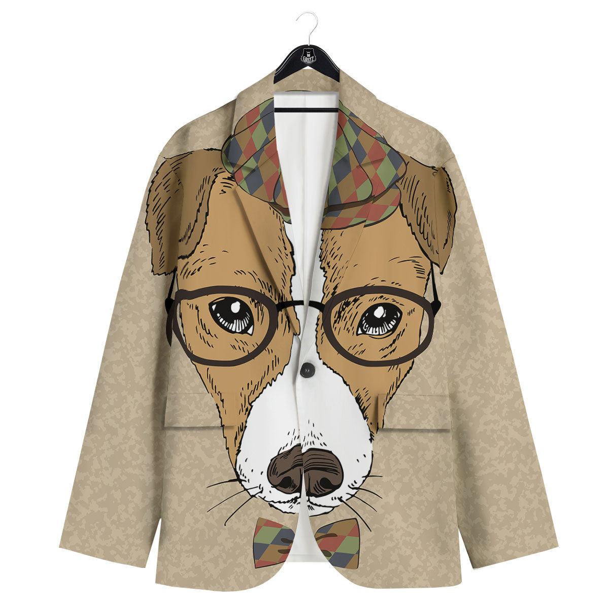 Portrait Jack Russell Terrier Print Men's Sport Coat-grizzshop