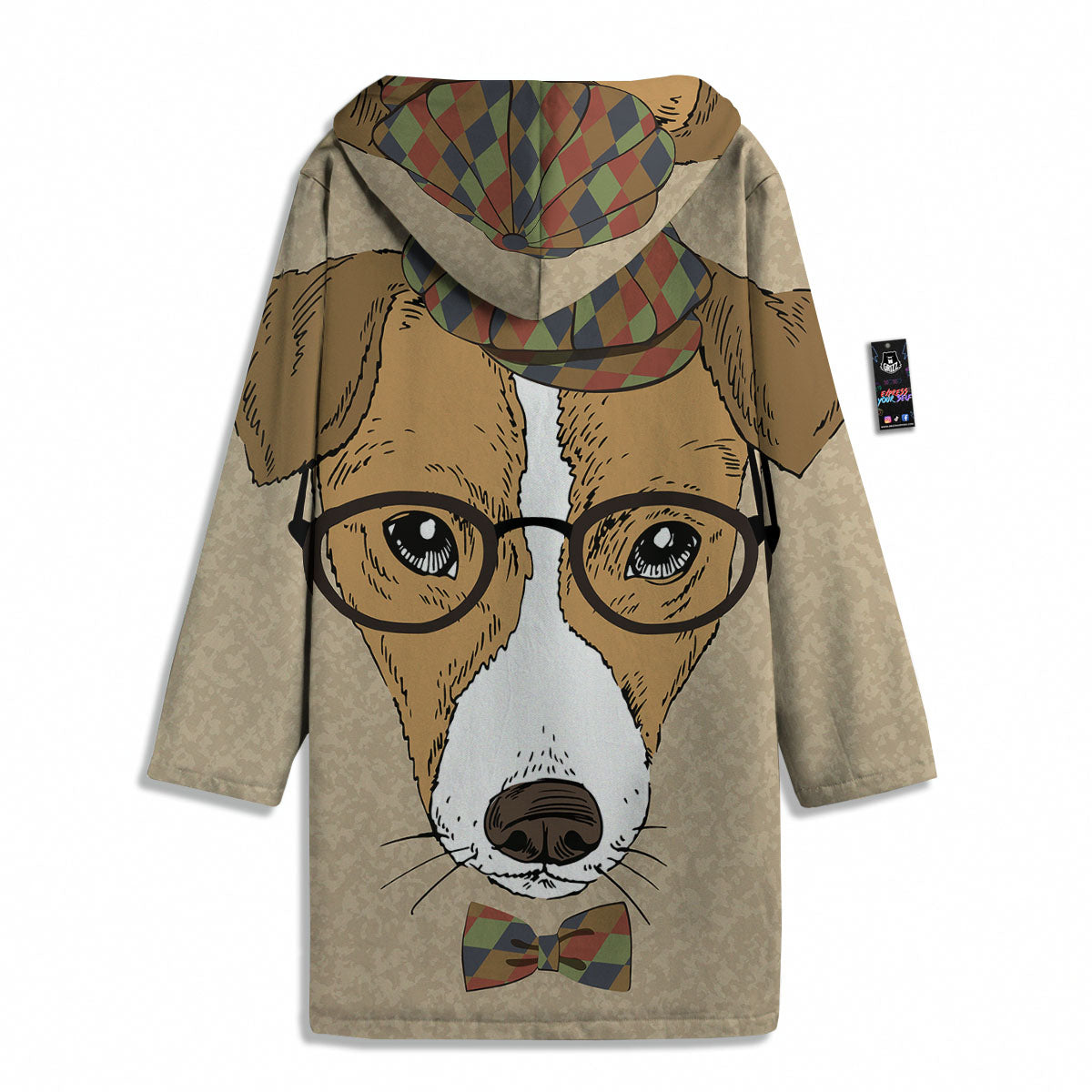 Portrait Jack Russell Terrier Print Men's Windbreaker Jacket-grizzshop