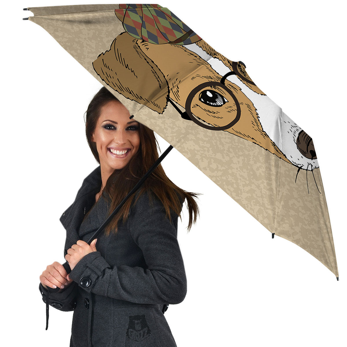 Portrait Jack Russell Terrier Print Umbrella-grizzshop