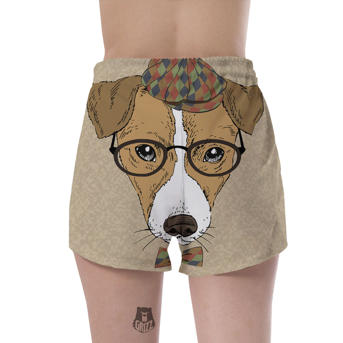 Portrait Jack Russell Terrier Print Women's Shorts-grizzshop