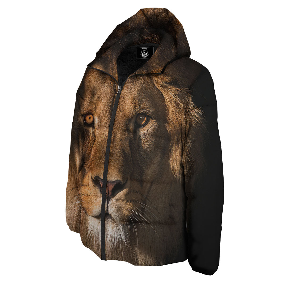 Portrait Leo Print Down Jacket-grizzshop
