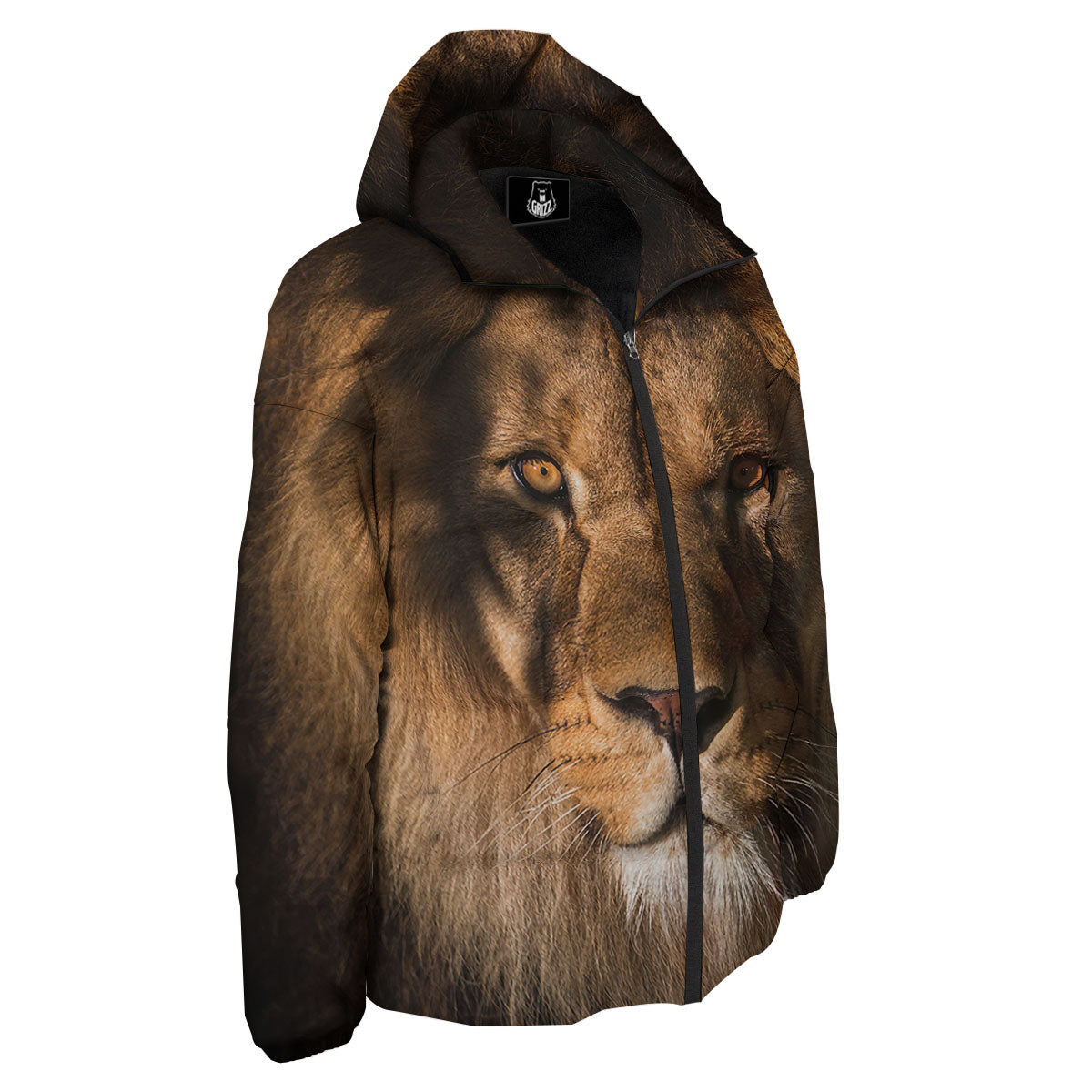 Portrait Leo Print Down Jacket-grizzshop
