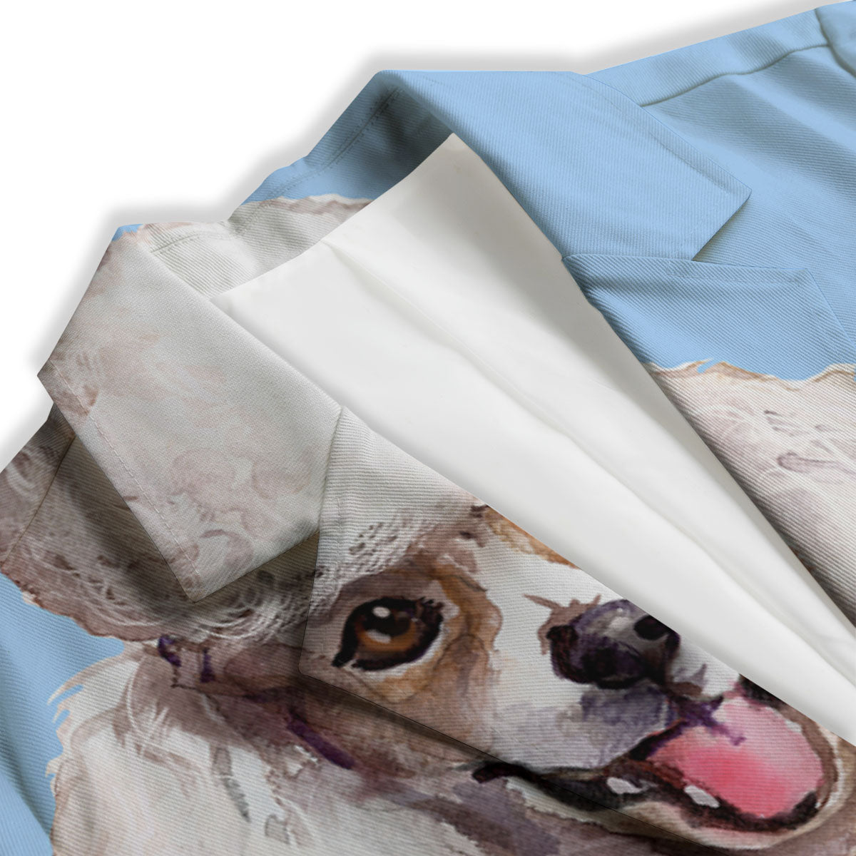 Portrait Poodle Print Women's Blazer-grizzshop