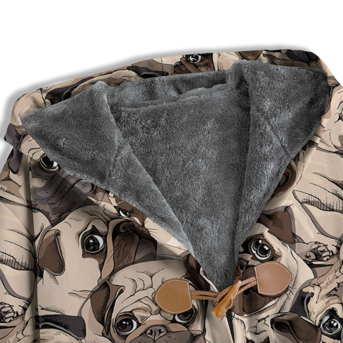 Portrait Pug Vintage Print Pattern Men's Windbreaker Jacket-grizzshop