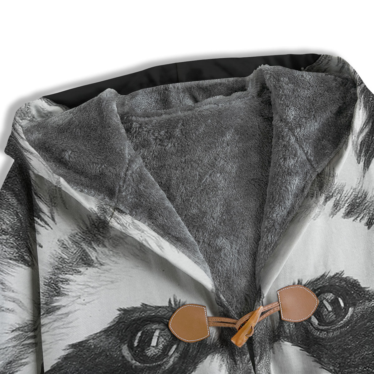 Portrait Raccoon Print Men's Windbreaker Jacket-grizzshop