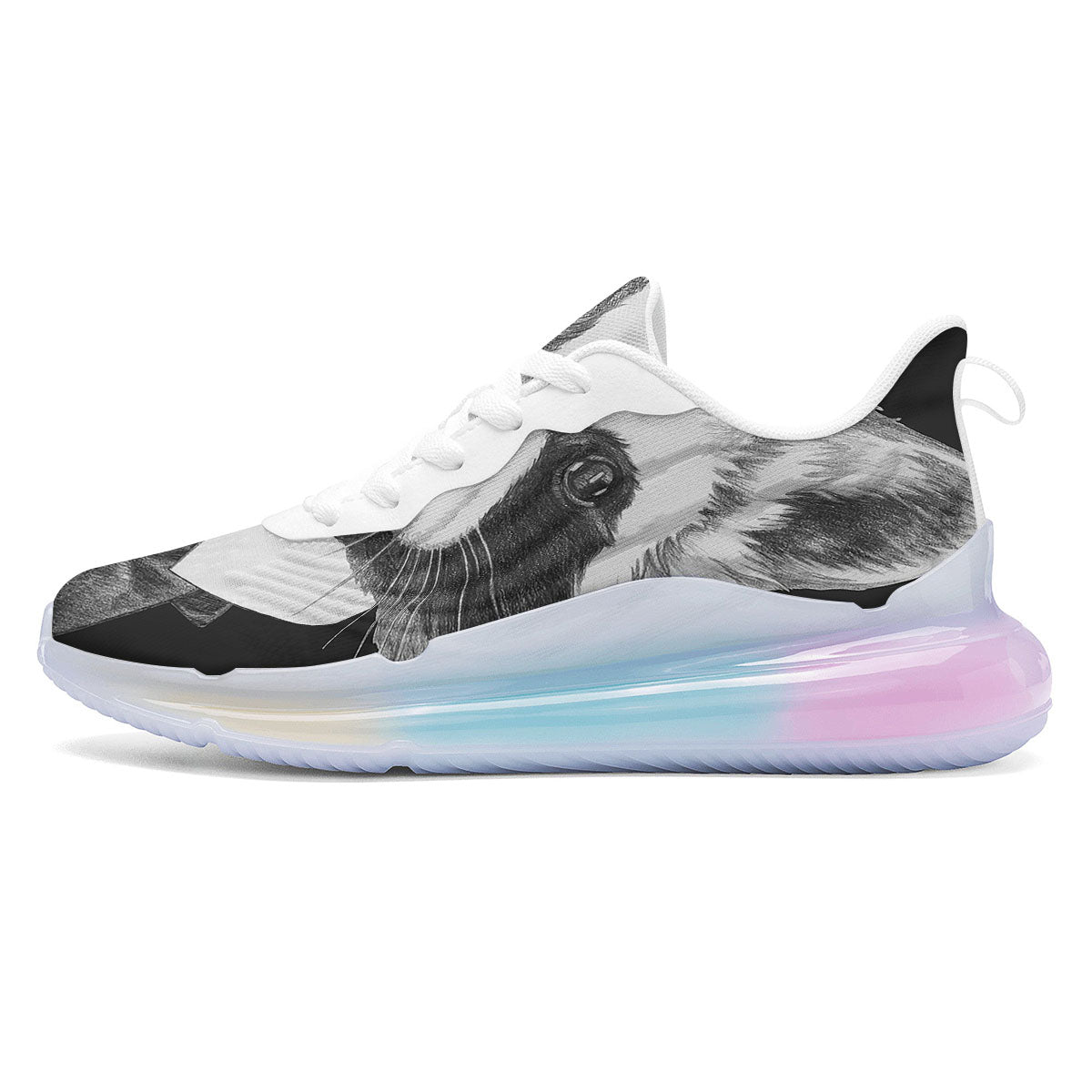 Portrait Raccoon Print Running Sneakers-grizzshop