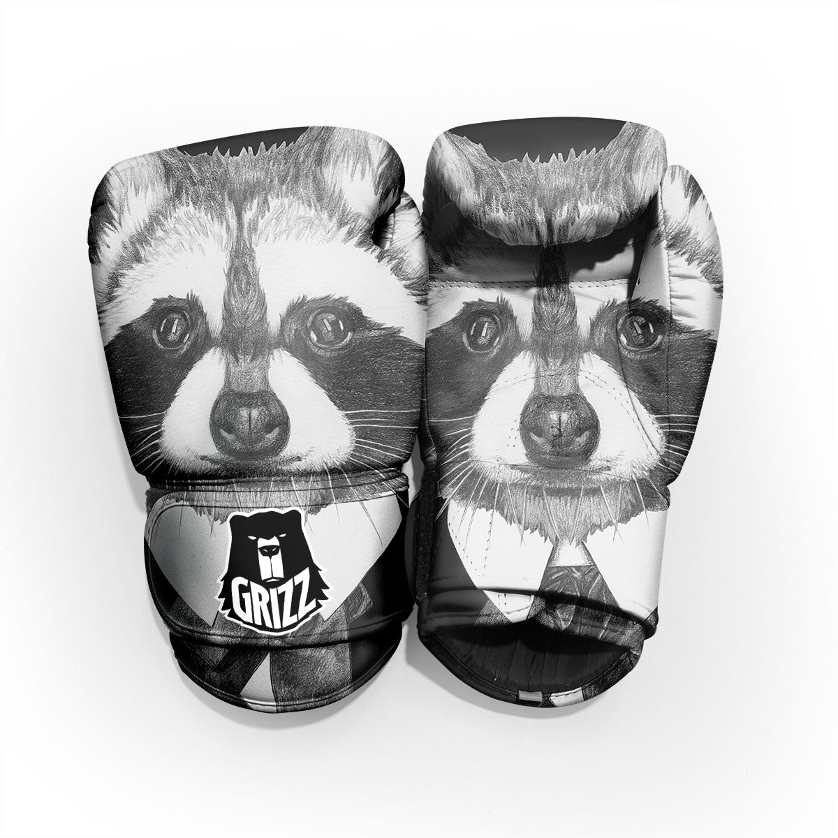 Portrait Raccoon Print Pro Boxing Glove