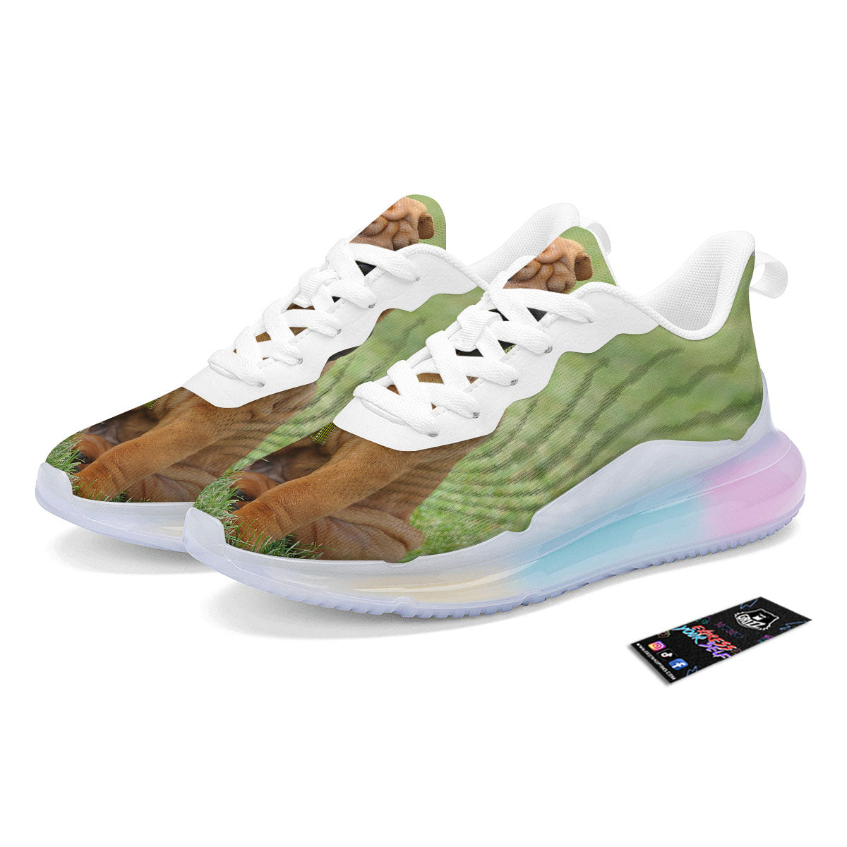Portrait Shar Pei Print Running Sneakers-grizzshop