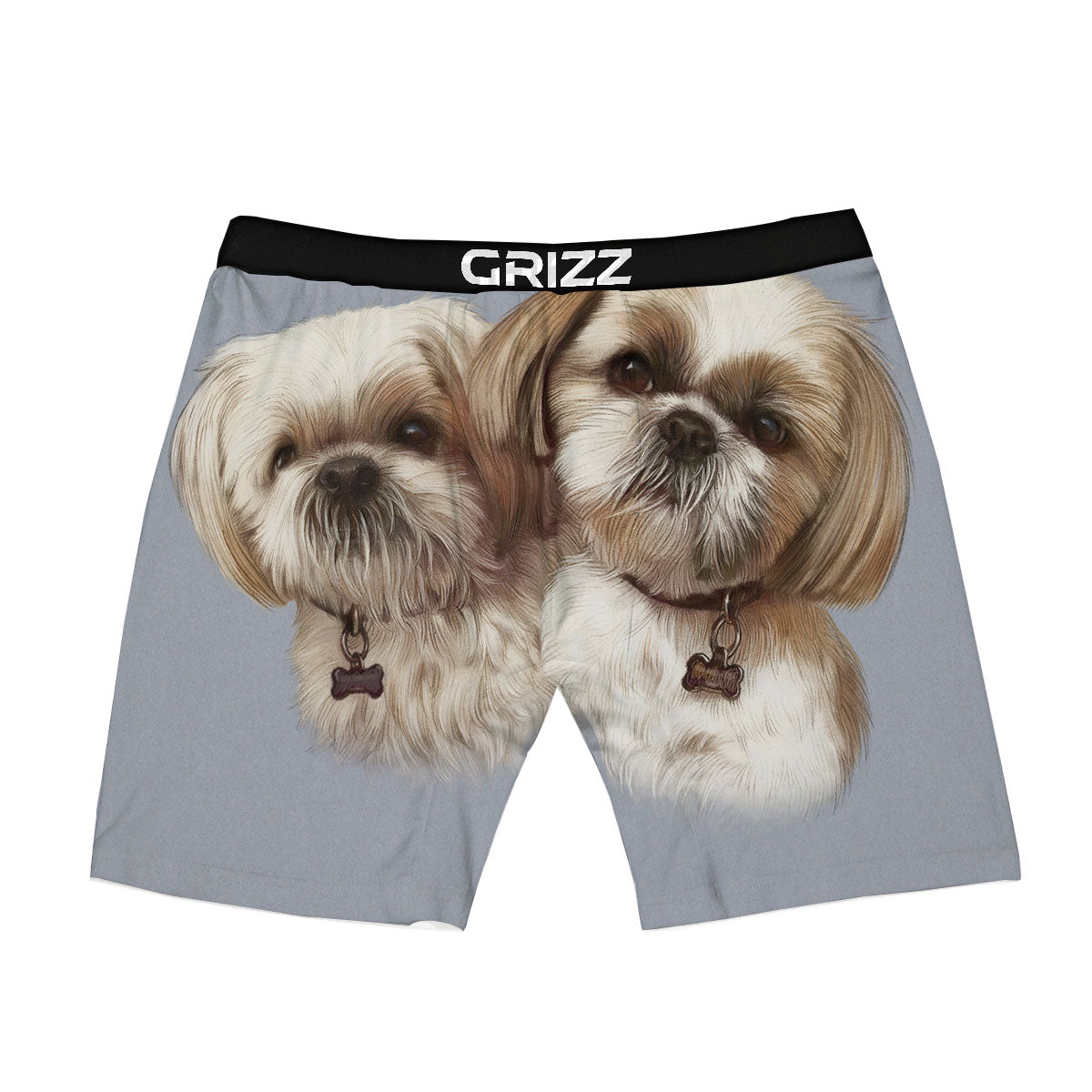 Portrait Shih Tzu Print Boxer Briefs-grizzshop