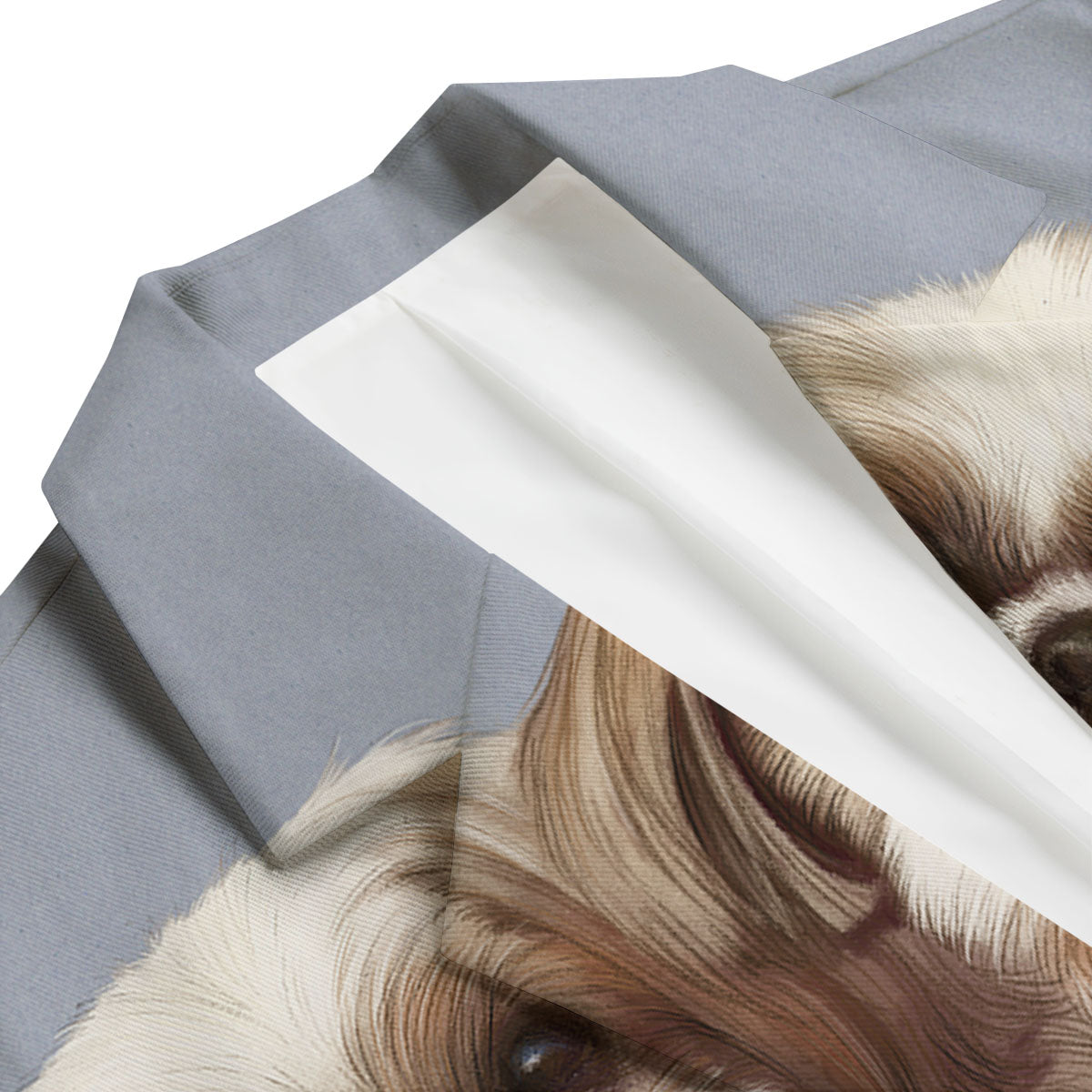 Portrait Shih Tzu Print Men's Blazer-grizzshop