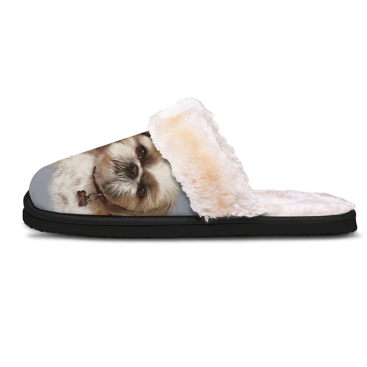 Portrait Shih Tzu Print Slippers-grizzshop