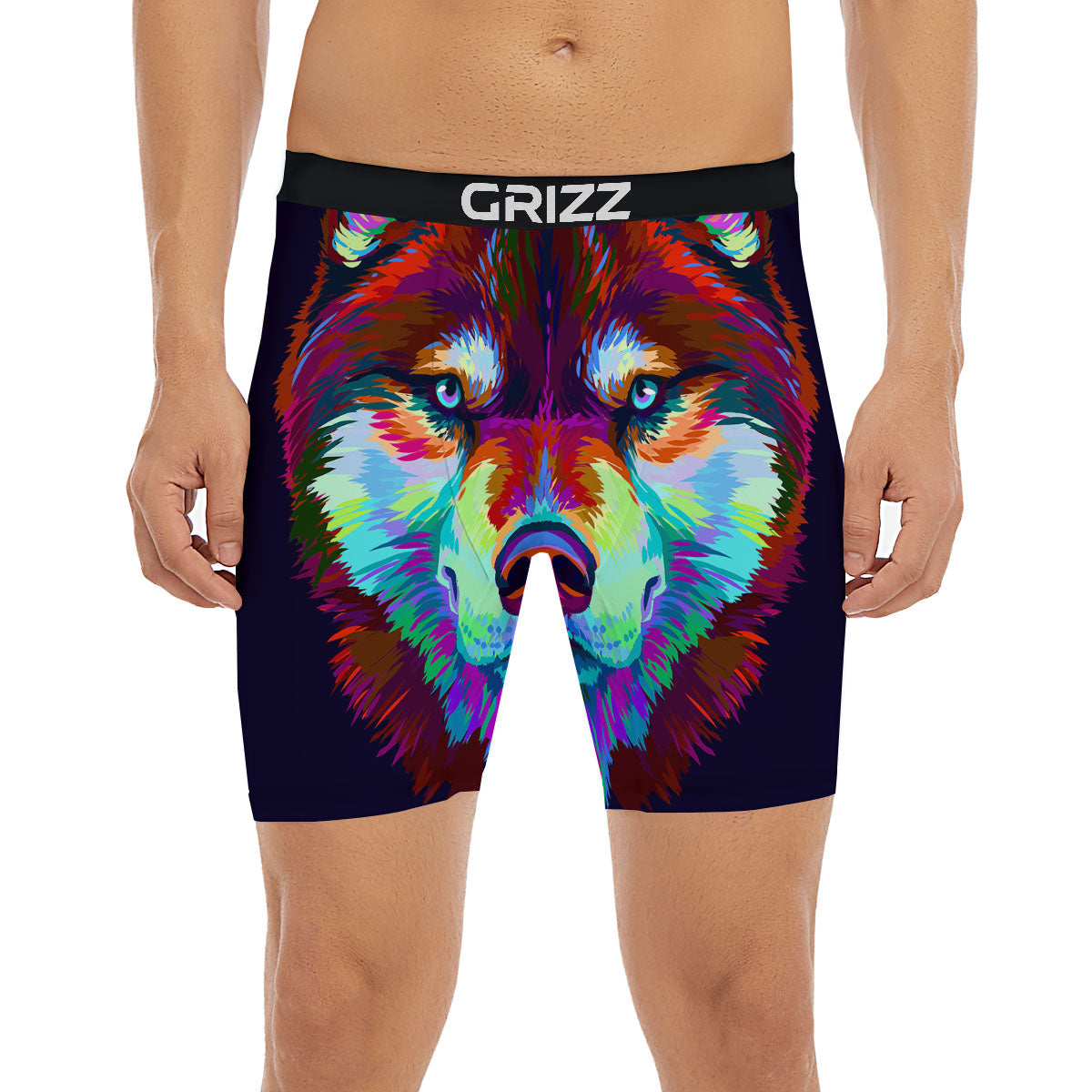 Portrait Siberian Husky Print Boxer Briefs-grizzshop