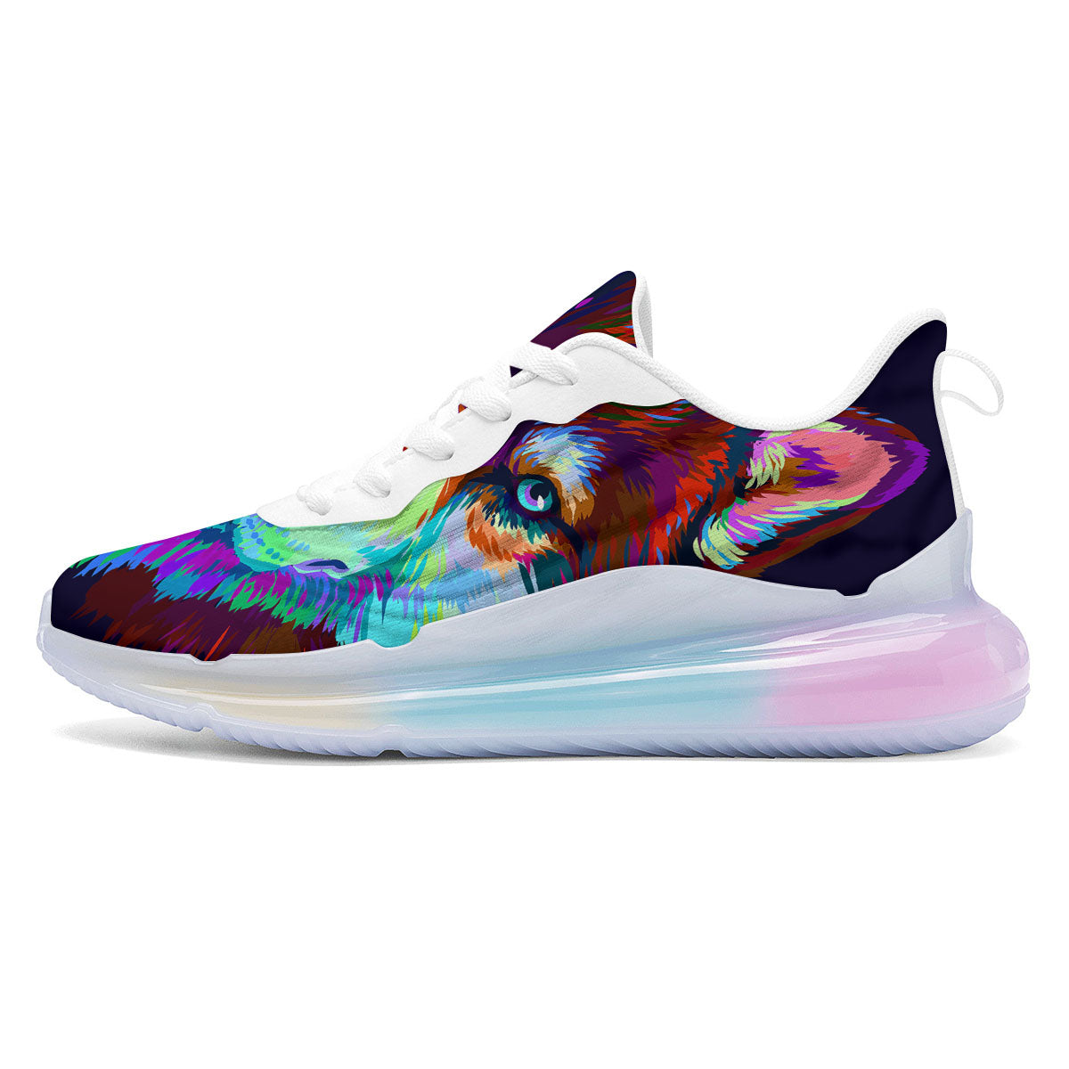 Portrait Siberian Husky Print Running Sneakers-grizzshop