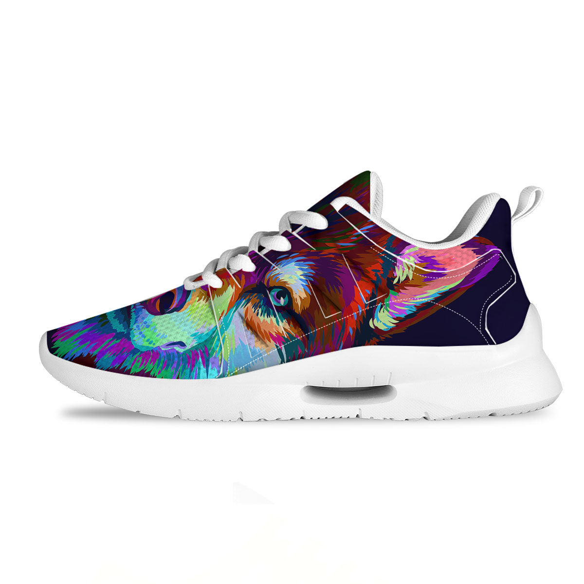 Portrait Siberian Husky Print Tennis Shoes-grizzshop