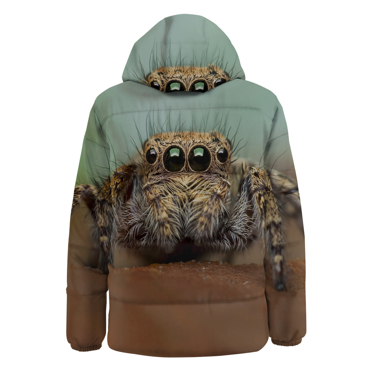 Portrait Spider Print Down Jacket-grizzshop