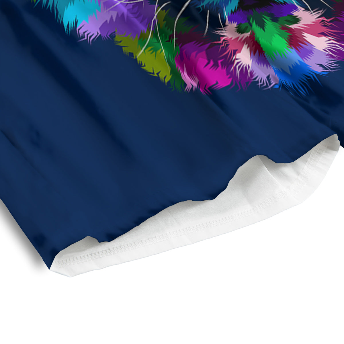 Portrait Tiger Colorful Print Men's Athletic Shorts