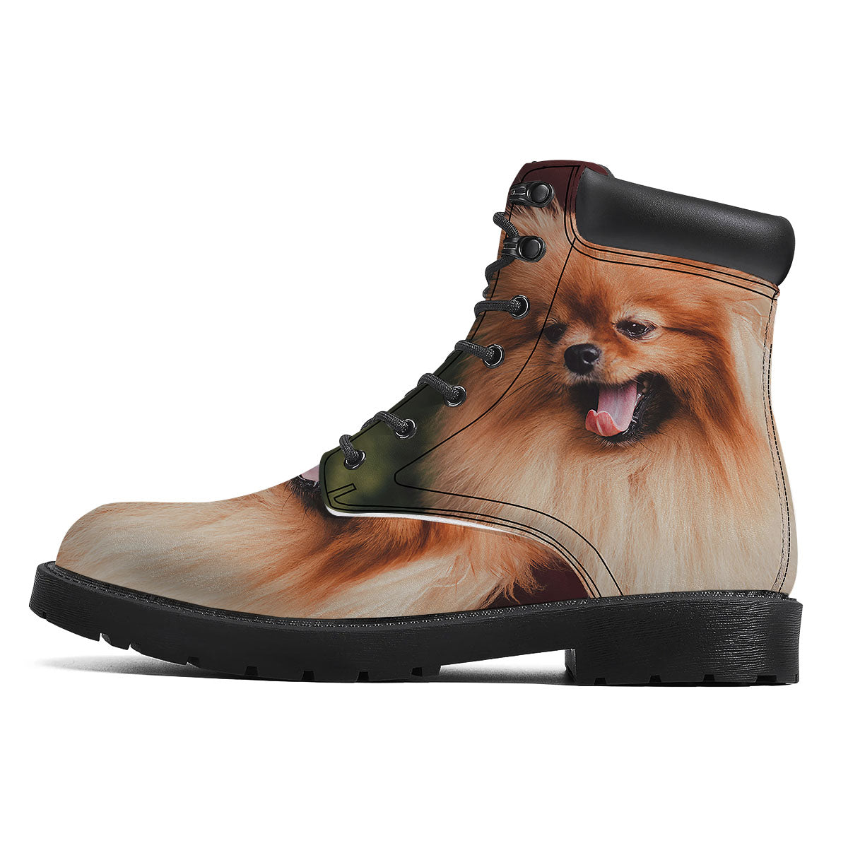 Portrait Vintage Pomeranian Boots-grizzshop