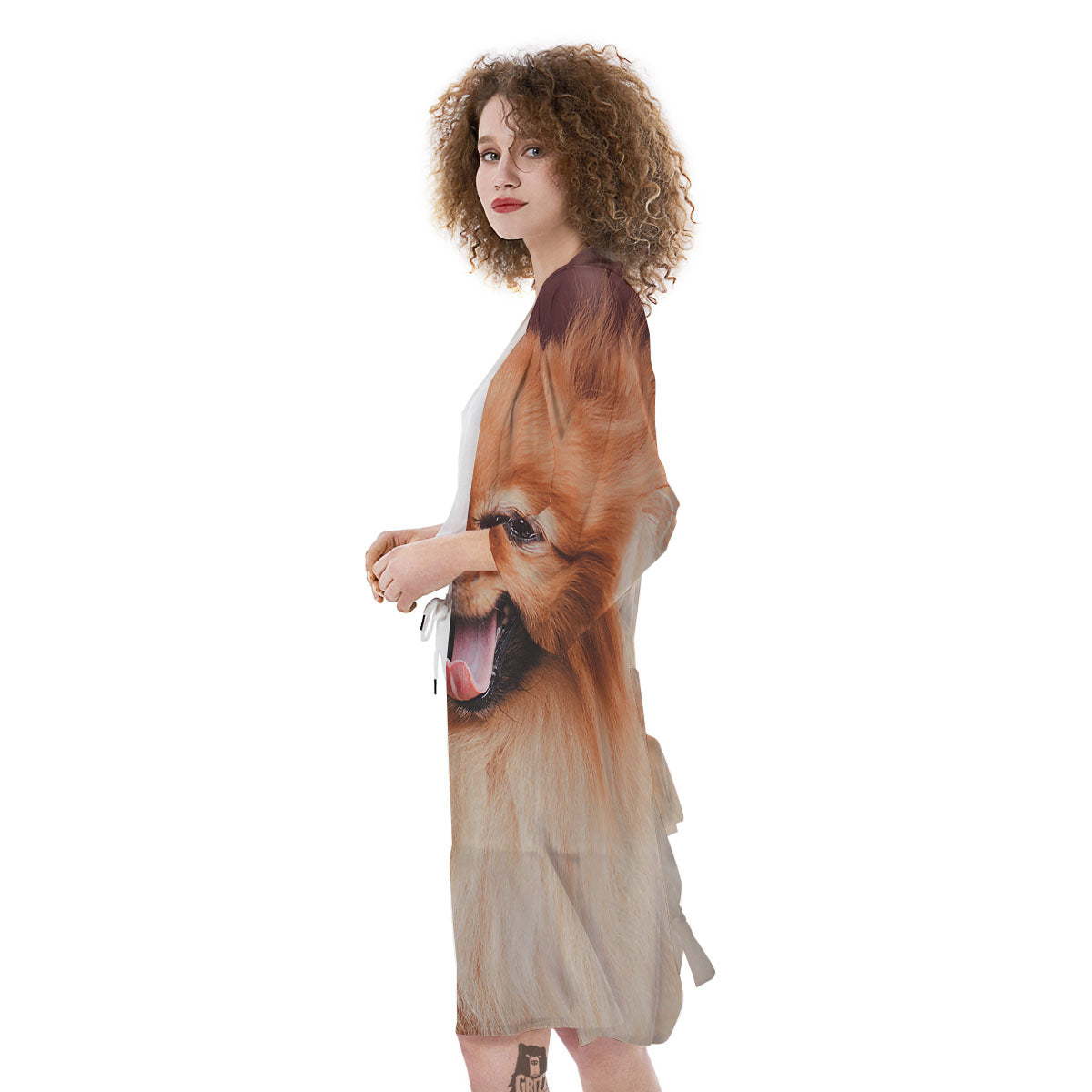 Portrait Vintage Pomeranian Kimono-grizzshop