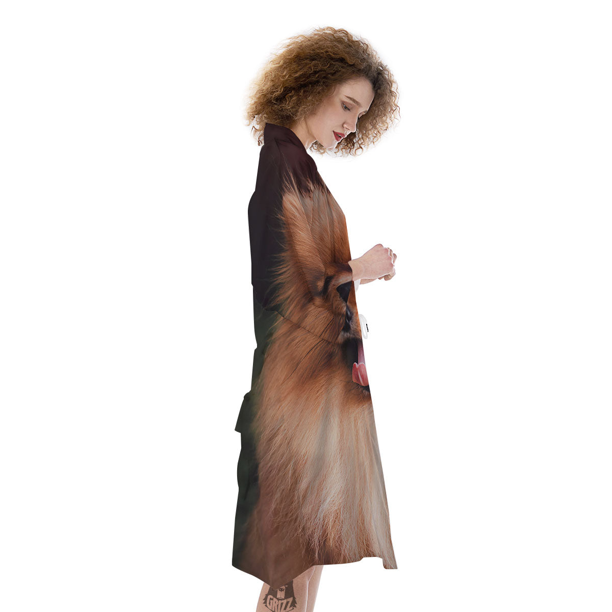 Portrait Vintage Pomeranian Kimono-grizzshop