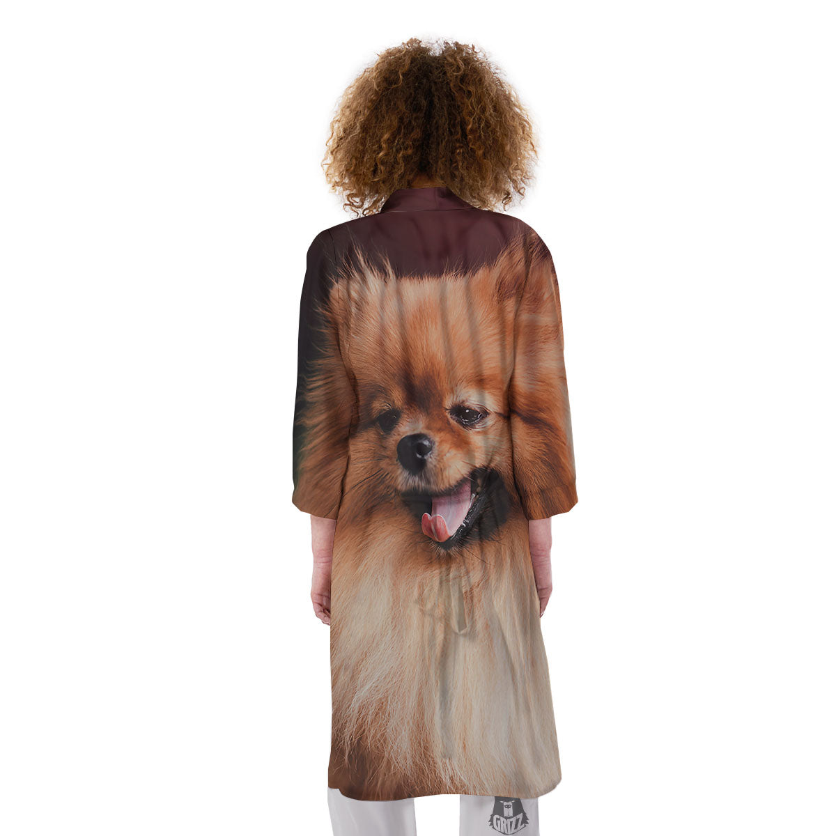 Portrait Vintage Pomeranian Kimono-grizzshop