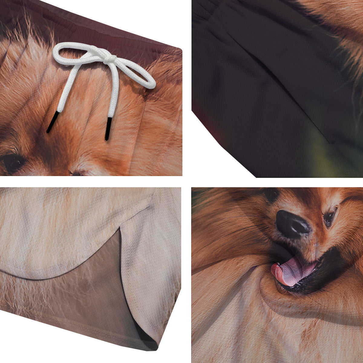 Portrait Vintage Pomeranian Men's Running Shorts-grizzshop