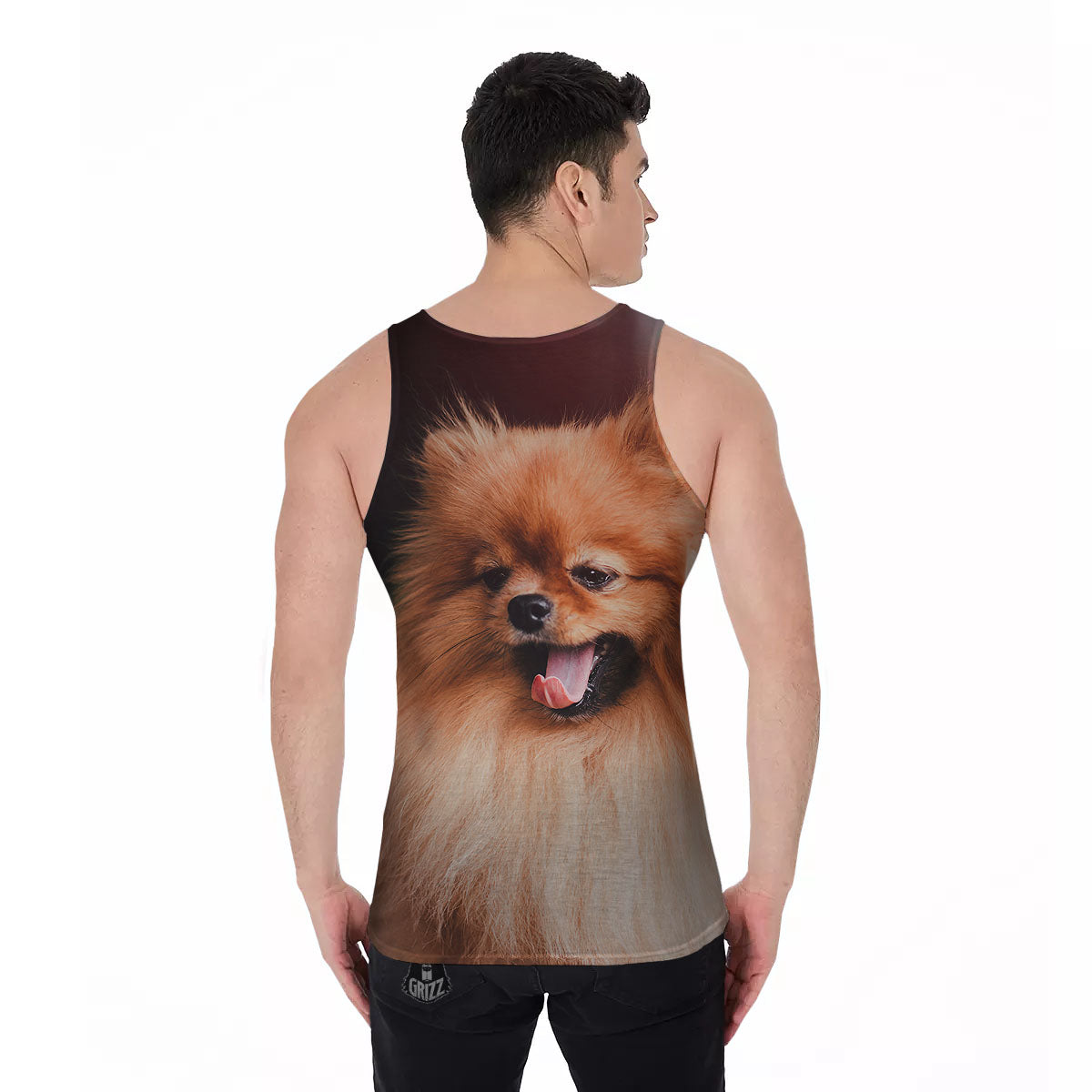 Portrait Vintage Pomeranian Men's Tank Top-grizzshop