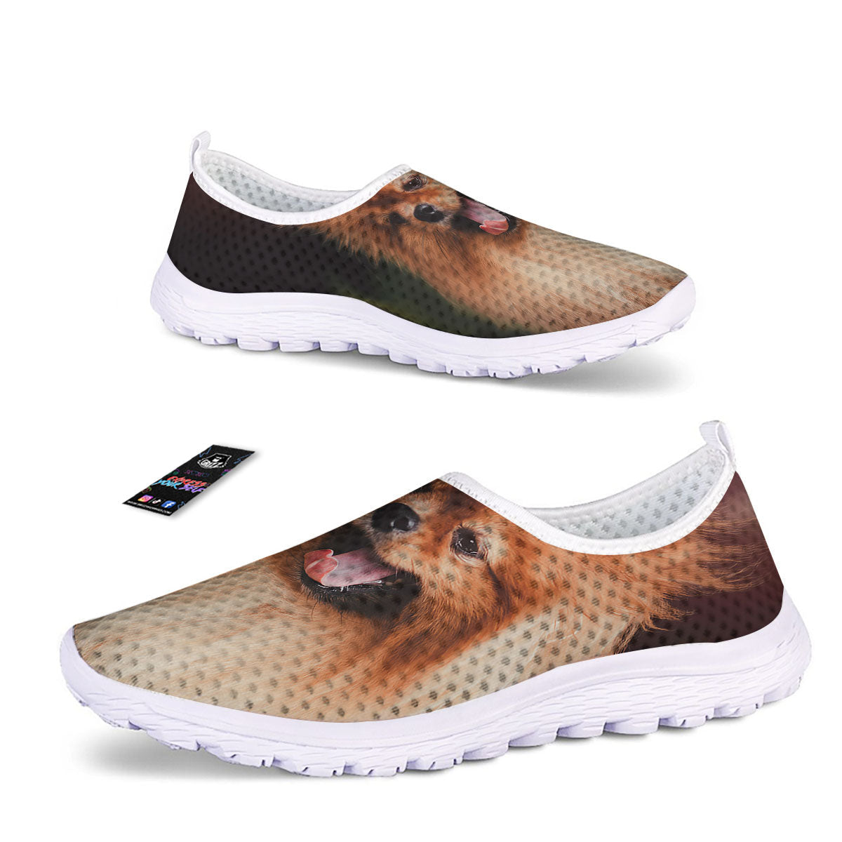 Portrait Vintage Pomeranian Nurse Shoes-grizzshop