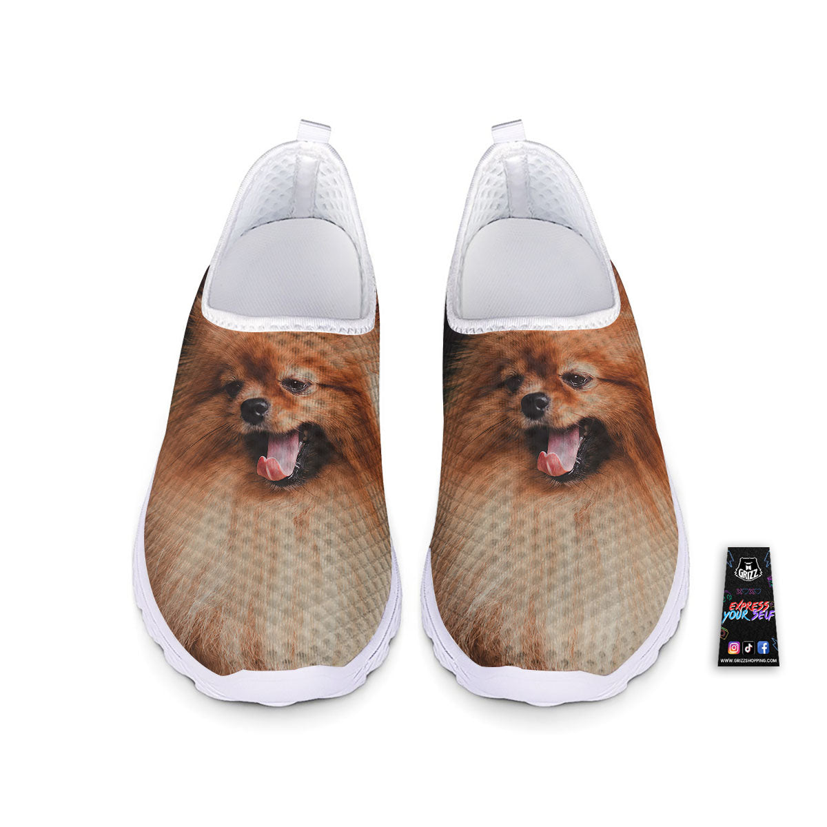 Portrait Vintage Pomeranian Nurse Shoes-grizzshop