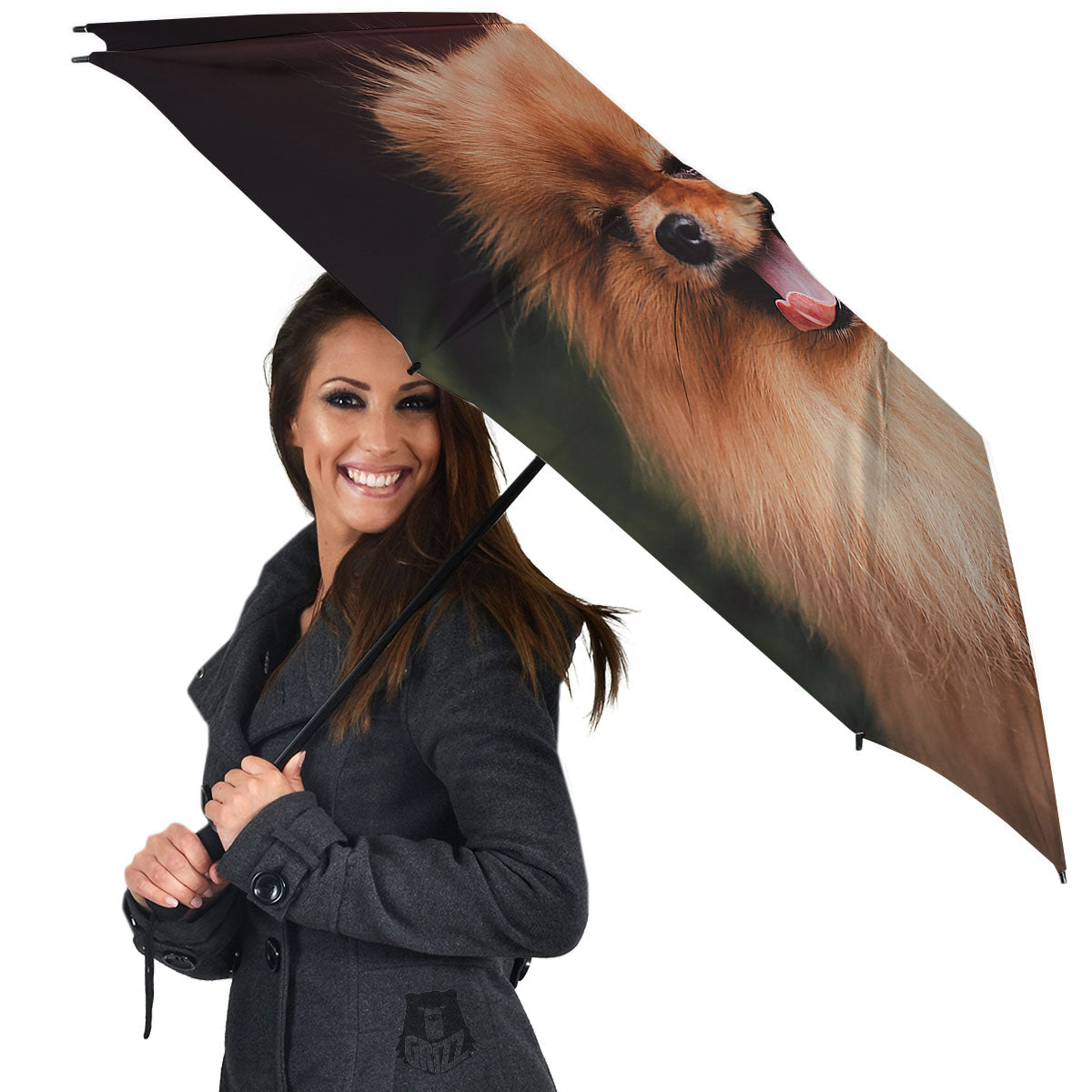 Portrait Vintage Pomeranian Umbrella-grizzshop