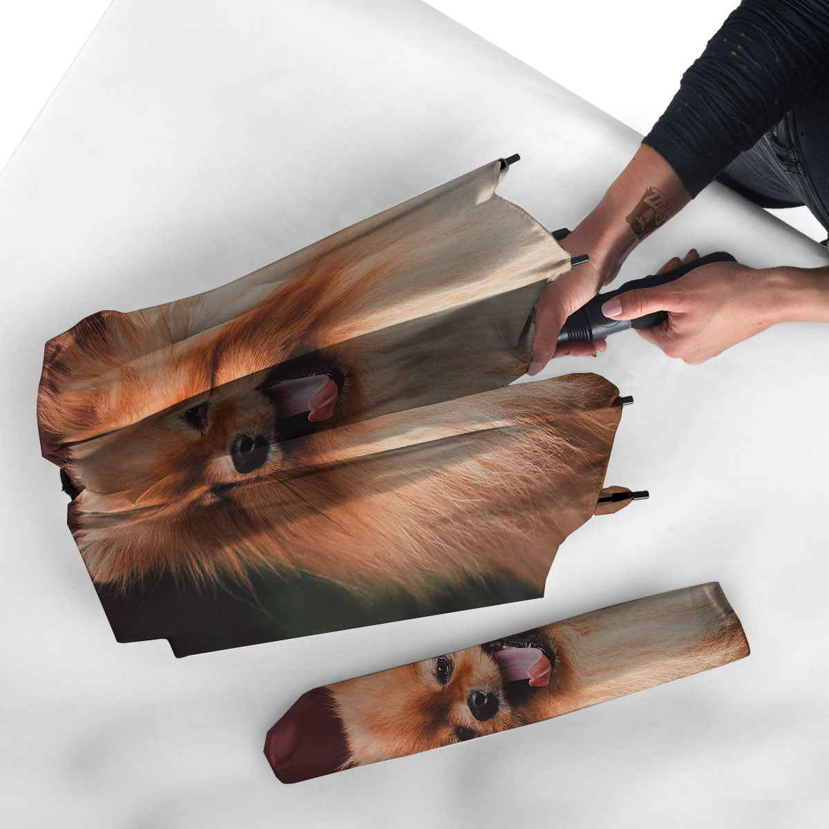 Portrait Vintage Pomeranian Umbrella-grizzshop